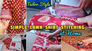 How to Cut and Stitch at Home | Tailor Style Cutting & Stitching | Summer Lawn Design