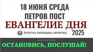 18 июня среда Евангелие дня 2025 с толкованием #евангелие
