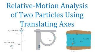 Relative Motion Analysis of Two Particles Using Translating Axes (learn to solve any problem)