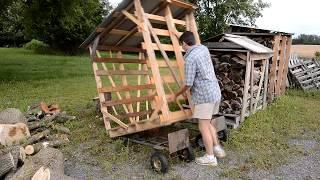 Movable firewood shed