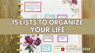 15 Lists To Organize Your Life #vlogmas2024