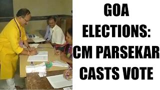 Goa elections 2017: CM Parsekar casts his vote amid tight security |Oneindia News