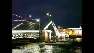 Bridge opening in St Petersburg