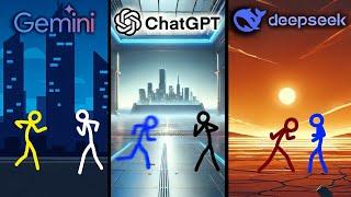 Stickman fight animation using AI | @flipaclip