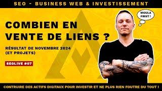 VENTE DE LIENS #SEO : Résultats de Novembre