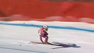 Aleksander Aamodt Kilde nailing the landing off a jump on ONE SKI