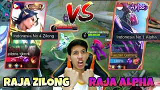 SERUU!! ALPHA TIKTOK VS INDONESIA NO 4 ZILONG !