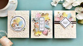 3 Cards - a BORDER, a CENTERPIECE & a FRAME | Simon Says Oct 2024 Card Kit - Two-Step Simple Leaves