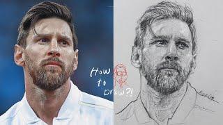 Open the doors of creativity: drawing Lionel Messi the Loomis method step by step!