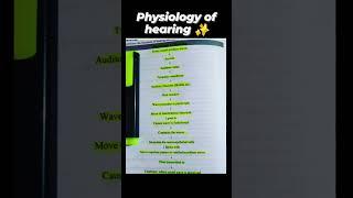physiology of hearing  ear physiology ️ ear function hearing function #trending #viral #ytshorts