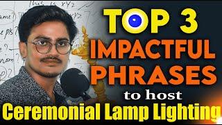 How To Host a Lamp Lighting Ceremony At Any Event? Stage Anchoring In English |