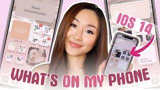 WHAT'S ON MY IPHONE | ** iOS14 AESTHETIC Customization ** (STEP BY STEP TUTORIAL!)