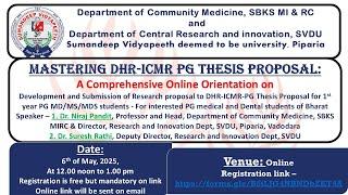 Mastering DHR-ICMR PG THESIS proposal- Funding Process