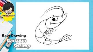 Easy Drawing Cartoon Shrimp