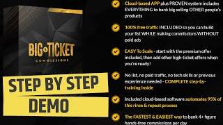 Big Ticket Commissions Review | Big Ticket Commissions Step by Step Demo