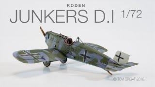 Roden Junkers D.I, 1/72, WWI Alu monoplane