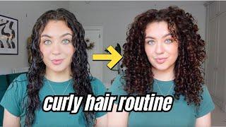 FULL UPDATED CURLY HAIR ROUTINE | 3A - 3B Curls | Medium Density