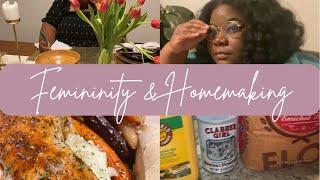 Femininity & Homemaking Habits | Black Homemaker | Clean and cook with me | Butter swim biscuits