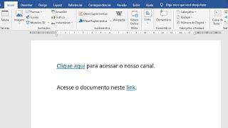 Como Inserir Link num Texto no Word - Site e Documentos