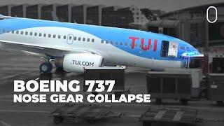 Wow: Boeing 737-700 Nose Gear Collapse At Airport Gate