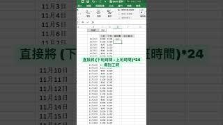 超實用 計算工時與薪資 #excel教學 #shorts