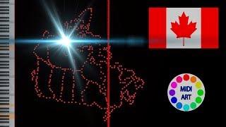 Musical map of Canada - midi art [drawing in fl studio]