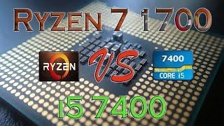 RYZEN 7 1700 vs i5 7400 - BENCHMARKS / GAMING TESTS REVIEW AND COMPARISON / Ryzen vs Kaby Lake