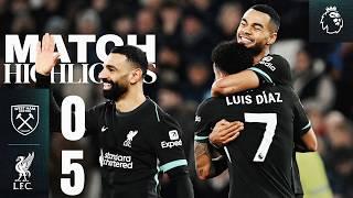 Highlights: West Ham 0-5 Liverpool | FIVE Goal Scorers as Reds End 2024 Top of the Premier League