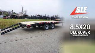 Overview of 8.5x20 Deckover Trailer with Slide-Out Ramps | #sleequipment #lawncare #trailer