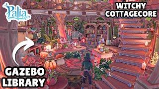 ~PALIA~COZY LIBRARY GAZEBO//WITCHY COTTAGECORE OVERGROWN LIBRARY//FALL PALIA DESIGN//PALIA STAIRS