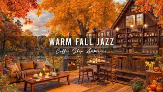 Smooth Fall Morning Jazz at Cozy Coffee Shop Ambience  Warm Jazz Instrumental Music for Work, Focus