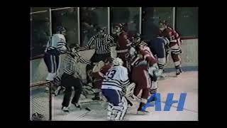 QMJHL Apr. 3, 1990 Shawinigan Cataractes v Laval Titan (R) Pierre Cote v Gino Odjick