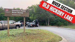 Bass Fishing the river section of Old Hickory Lake