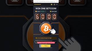 Win One Bitcoin Binance || BTC Button Game Binance