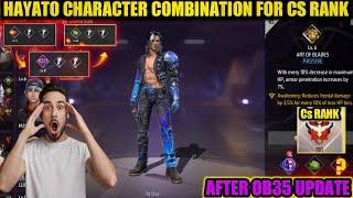 Hayato Character Combination for Cs Rank | Best Character Skills in Free Fire | freefire