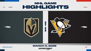 NHL Highlights | Golden Knights vs. Penguins - March 11, 2025