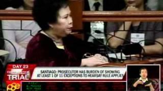 Santiago to prosecution: Let me educate you (re: hearsay rule)