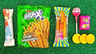 Satisfying popular video Asmr lollipops candy and chocolate gummy candy unboxing video suprises box
