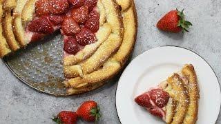 Strawberry Bread Pudding Cake