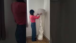 Sculpted Styrofoam Lamp Design