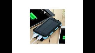 Nur 14.99 Euro - Solar Power Bank 500000mAh Tragbare Batterie Ladegerät Zusatzakku 2USB ...