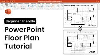 How To Draw Floor Plan In PowerPoint - Easy to follow, Accurate, Perfect for HDB/BTO/Condo