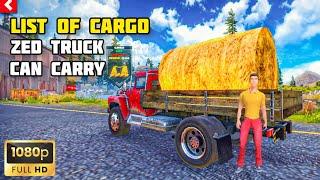 LIST OF UNUSUAL CARGO THAT ZED TRUCK CAN CARRY | OFF THE ROAD HD OPEN WORLD DRIVING GAME