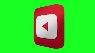 YouTube Logo Green Screen Animated 3D360p