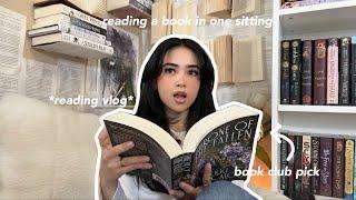 reading a book in one sitting (reading vlog + my book club)