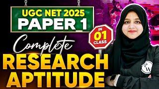UGC NET 2025 Paper 1: Complete Research Aptitude in 1 Class  | Paper 1 Research Aptitude Marathon