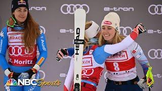 Gut-Behrami hangs on, Shiffrin makes podium in St. Moritz super-G | NBC Sports