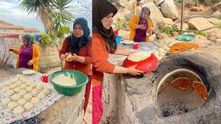 NENEM'İN DAĞ EVİNDE EN LEZZETLİ TANDIR EKMEĞİ BİBERLİ EKMEĞİ YAPIMI | Günlük yaşam