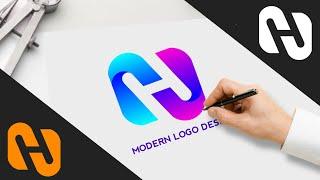 Modern Logo Design | N + H Logo Design | Pixellab Logo Design | Atulzalaedits