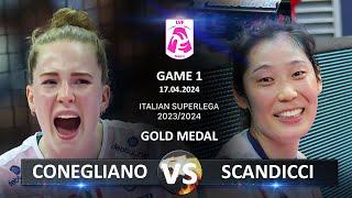 Gold Medal Matches of Italian Volleyball SuperLega 2023/2024 | Conegliano vs Scandicci